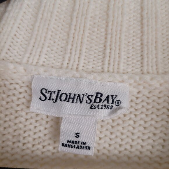 Chunky Knit Button Up Cardigan St Johns Bay size small - Picture 5 of 8